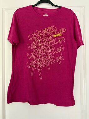Under Armour Pink Graphic Logo Tee